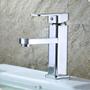 Imagem de Torneira banheiro misturador monocomando lavabo quadrada bica baixa