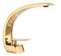 Imagem de Torneira Banheiro Monocomando Cascata Curva Dourada Premium