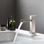 Imagem de Torneira Banheiro Quadrado Luxo Moderna Escovada Estilo Deca Docol