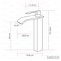 Imagem de Torneira Cascata Alta com Misturador Monocomando Cromada de Bancada Belcca TCA01C-BL