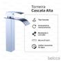 Imagem de Torneira Cascata Alta com Misturador Monocomando Cromada de Bancada Belcca TCA01C-BL