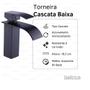 Imagem de Torneira Cascata Baixa com Misturador Monocomando Preta de Bancada Belcca TCB01P-BL