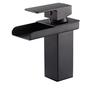 Imagem de Torneira Cascata Banheiro Monocomando Lavabo Preto Fosco