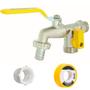 Imagem de Torneira Com Duas Saídas Metal Com Bico 1/2" e 3/4" + Bucha de Redução 3/4" Para 1/2" + Fita Veda Rosca