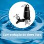Imagem de Torneira com filtro bica fixa preta e cromada acqua 05 quadriseta acquabios 1006-0062