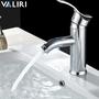 Imagem de Torneira Com Misturador Agua Quente E Fria Para Pia De Banheiro Cozinha Cromado De Metal Escovado Elegante Luxo Valiri