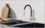 Imagem de Torneira Cozinha com Filtro Parede Cone Preto Flexível silicone com Cromado Luxo 1/4 volta