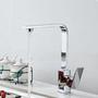 Imagem de Torneira Cozinha Gourmet Misturador Monocomando Slim Quadrada Cromada Metal