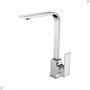 Imagem de Torneira Cozinha Gourmet Misturador Monocomando Slim Quadrada Cromada Metal