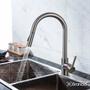 Imagem de Torneira Cozinha Gourmet Monocomando Ducha Extensível Luxo Misturador Inox 304 Escovado Bancada Flexia Com Garantia
