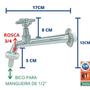 Imagem de Torneira Cozinha Tanque Parede Com Bico Para Mangueira