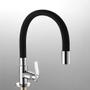 Imagem de Torneira De Cozinha Bancada Mesa Gourmet Tubo Flexivel Luxo Preto Dc-6606a