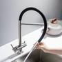Imagem de Torneira de Cozinha Gourmet Bico Aerador Flexível Monocomando Misturador Suporte de Filtro