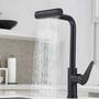 Imagem de Torneira de Cozinha Gourmet Monocomando Luxo Misturador com Ducha Spray Tripla Função Casa Giratória Água Quente e Fria Moderna Bancada Pia