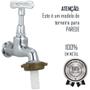 Imagem de Torneira De Jardim Curta Lavanderia Tanque De Bico Mangueira Metal Cromada 1/2X3/4 Polegada Iguatemi
