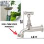 Imagem de Torneira De Jardim Curta Lavanderia Tanque De Bico Mangueira Metal Cromada 1/2X3/4 Polegada Iguatemi