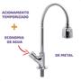 Imagem de Torneira de Pia Temporizada Gourmet Metal Arejador 2 Modos de Jato Bancada Mesa Econômica
