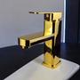 Imagem de Torneira Dourada Lavabo Monocomando Banheiro Misturador Dourado