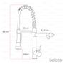 Imagem de Torneira Gourmet 60cm com Misturador Monocomando Cromada de BancadaBelccaTGM60C-BL