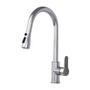 Imagem de  Torneira Gourmet Cozinha Monocomando Extensível de Bancada Pia Pull Down Escovado Misturador 2 Modos Jato Chuveiro