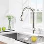 Imagem de Torneira Gourmet Monocomando Com Extensor Ducha Luxo Inox Cozinha Lavanderia Acabamento Fosco