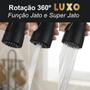Imagem de Torneira Gourmet Monocomando Com Extensor Misturador Ducha Luxo Moderna Preto Fosco