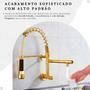 Imagem de Torneira gourmet parede vip monocomando flexível dourada