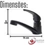 Imagem de Torneira Lavatorio Banheiro Lavabo Cuba Pia Mesa Baixa Abs Acabamento Fosco Preto Black Alavanca Simples Design Resistente Funcional Moderna Iguatemi