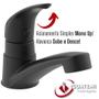 Imagem de Torneira Lavatorio Banheiro Lavabo Cuba Pia Mesa Baixa Abs Acabamento Fosco Preto Black Alavanca Simples Design Resistente Funcional Moderna Iguatemi