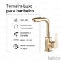 Imagem de Torneira Luxo com Misturador Monocomando Dourada de BancadaBelccaTLM01D-BL