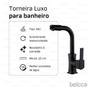 Imagem de Torneira Luxo com Misturador Monocomando Preta de BancadaBelccaTLM01P-BL