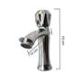 Imagem de Torneira Luxo Inox 1/4 Volta Banheiro Lavabo 19x14cm