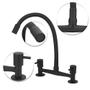 Imagem de Torneira Misturador Cozinha Gourmet Mesa All Black Luxo 1/4v