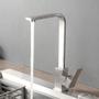 Imagem de Torneira Monocomando Cozinha Bancada Aço Escovado com Kit Instalação