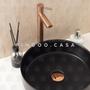 Imagem de Torneira Para Banheiro em Aço inox Escovado Alta Amazonas Pingoo.casa - dourado rose