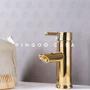 Imagem de Torneira para banheiro Lavabo cascata Misturador Monocomando Baixa dourada Xingu pingoo.casa