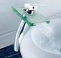 Imagem de Torneira Para Banheiro / Lavabo Misturador Cascata Vidro Quadrada Incolor - GM1003