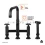 Imagem de Torneira Para Cozinha Gourmet Misturador Extensível Duplo Comando Aço Inox 304 Jutaí Pingoo.casa - Preto