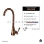 Imagem de Torneira Para Cozinha Gourmet Misturador Monocomando Aço Inox 304 Jacuípe Pingoo.casa - Dourado Rose