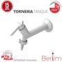 Imagem de Torneira Tanque Com Bico Berlim Tamanho 15 cm Com Bitola 1/2" - 3/4" Branco Durín