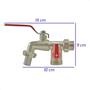 Imagem de Torneiras Esfera Tanque E Máquina 2 Saídas 1/2 X 3/4