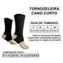 Imagem de Tornozeleira Kanxa Cano Curto Neoprene Com Elástico Segurança Para Treinos Poliéster 1190 Preto