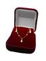Imagem de Tornozeleira Malha Coffe Com Gotas Penduradas Em Ouro 18K 27cm