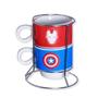 Imagem de Torre 2 Xícaras Vingadores Porcelana 150ml Marvel - Branco