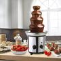 Imagem de Torre Cascata De Chocolate Quente 4 Andares Fonte 127v Inox Cor Cinza