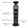 Imagem de Torre De Tomada Multiplug Retrátil Com 3 Tomadas USB C 20A