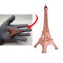 Imagem de Torre eiffel decorativa Rose 10 cm Pequena Escultura Metal Enfeite Decoração Paris