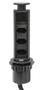 Imagem de Torre Tomada Retratil 3 Elétrica Suporta 16A Para plugs de 10A e 20A Preto Totem Cozinha Multiplug Extensão Antichoque 