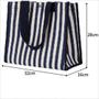 Imagem de Tote Bag Listrada Simples Japonesa - Mochila Portátil e Resistente