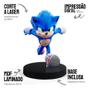 Imagem de Totem Pequeno Boneco Sonic 7cm + Base